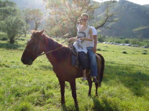 Horse riding in rural Kazakhstan
