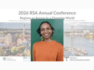 Bursary winner Rebecca Baugh superimposed onto the 2026 Annual Conference image